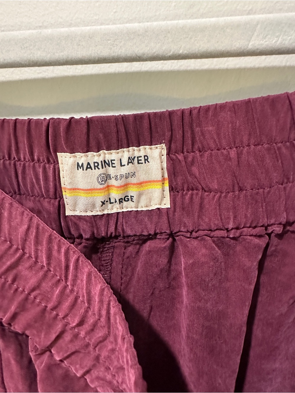 Marine Layer Wide-Leg Pull-On Pants in Berry - Picture 4 of 7